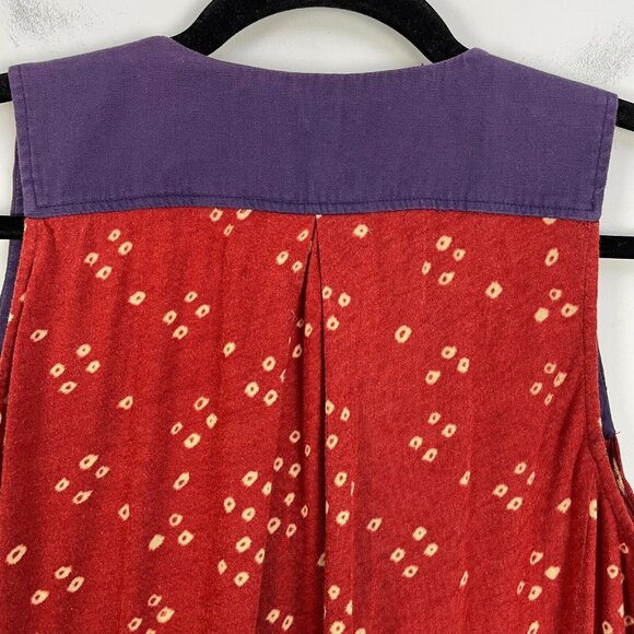 Tiny Women's Size Small Embroidered Split V Neck Sleeveless Top Boho Shirt - Picture 10 of 12